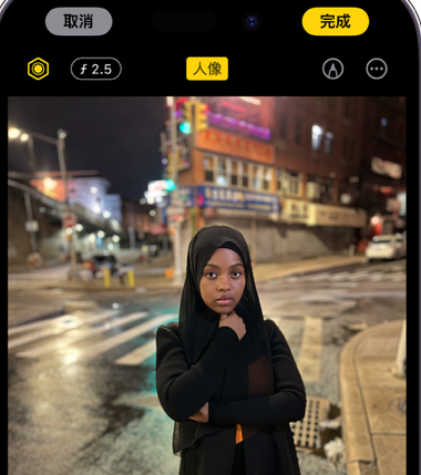 榆林苹果15服务店分享如何在iPhone15系列机型拍摄照片中添加人像效果 